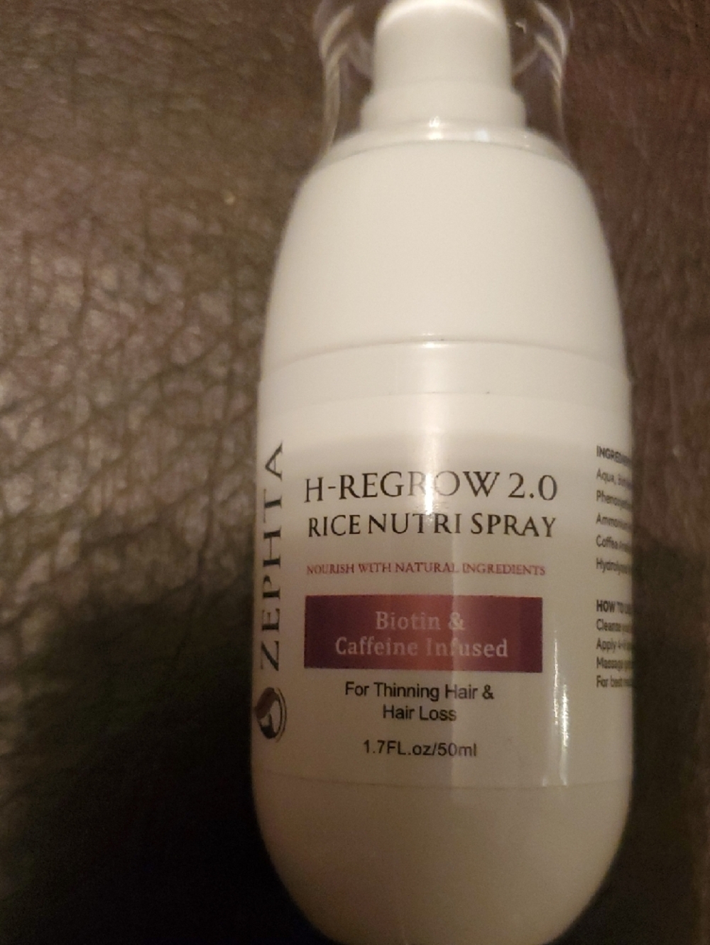 Zephta H-Regrow 2.0 Rice Nutri  Hair Regrow Spray - Picture 2 of 3